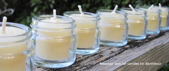 Beeswax Jam Jar Tealight candles